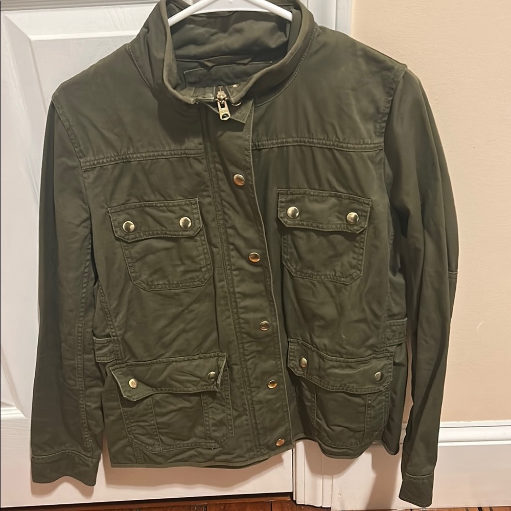 Chic Olive Green Utility Jacket